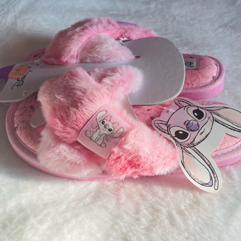 Disney Angel and Stitch Fluffy Slipperss